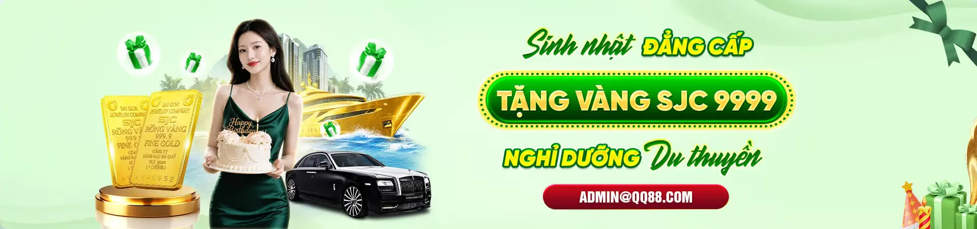 sinh nhật vàng tặng vàng sjc 9999 tại qq88